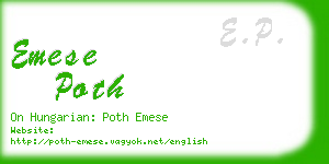 emese poth business card